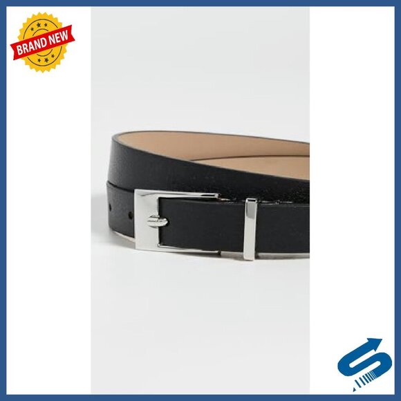 Leather Belt with Silver Hardware - L/XL Size